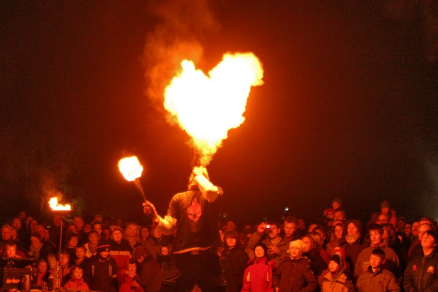 Feuer spucken: Herz