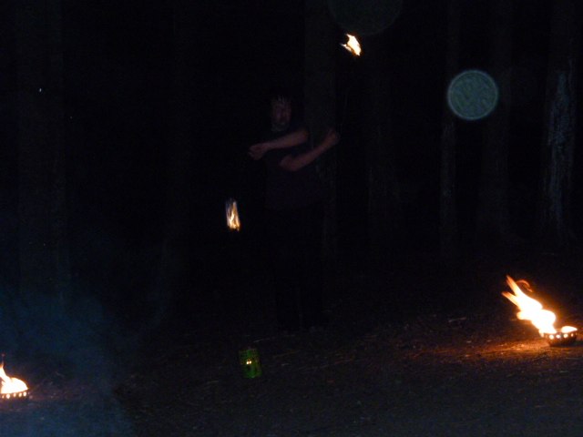 Feuershow auf der Klassenfahrt