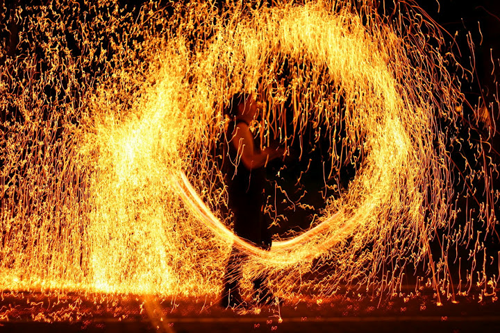 Feuer und Funkenzauber