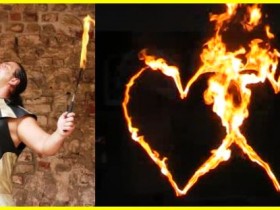 Mittelaltershow mit Feuershow und Ritterlager und Schlangenshow