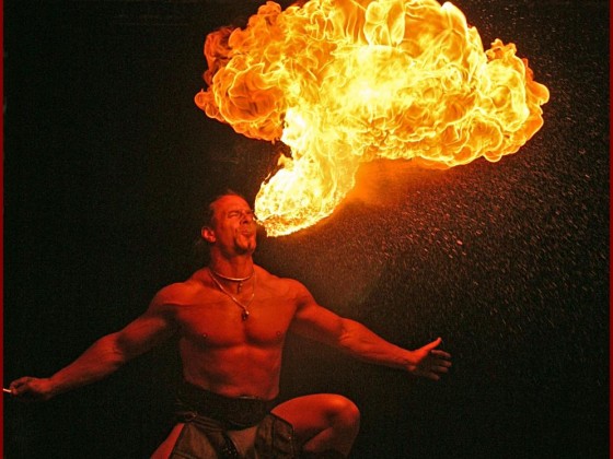 Mittelaltershow mit Feuershow und Ritterlager und Schlangenshow