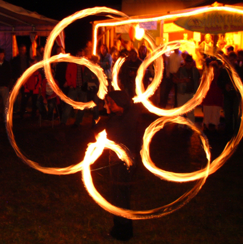 Tanja Feuerherz, Feuershows München und Wien