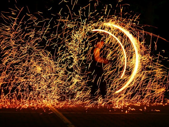Feuer und Funkenzauber
