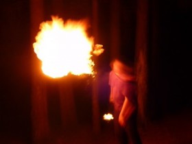 Feuershow auf der Klassenfahrt